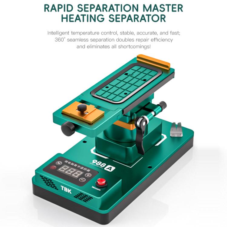 Separatore termico per la rimozione dell'adesivo OCA con schermo rotante a 360° TBK 988A, US Plug, UK Plug, AU Plug, EU Plug