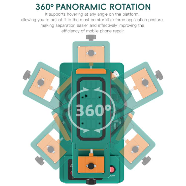 Separatore termico per la rimozione dell'adesivo OCA con schermo rotante a 360° TBK 988A, US Plug, UK Plug, AU Plug, EU Plug