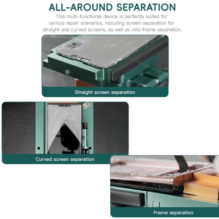 Separatore termico per la rimozione dell'adesivo OCA con schermo rotante a 360° TBK 988A, US Plug, UK Plug, AU Plug, EU Plug