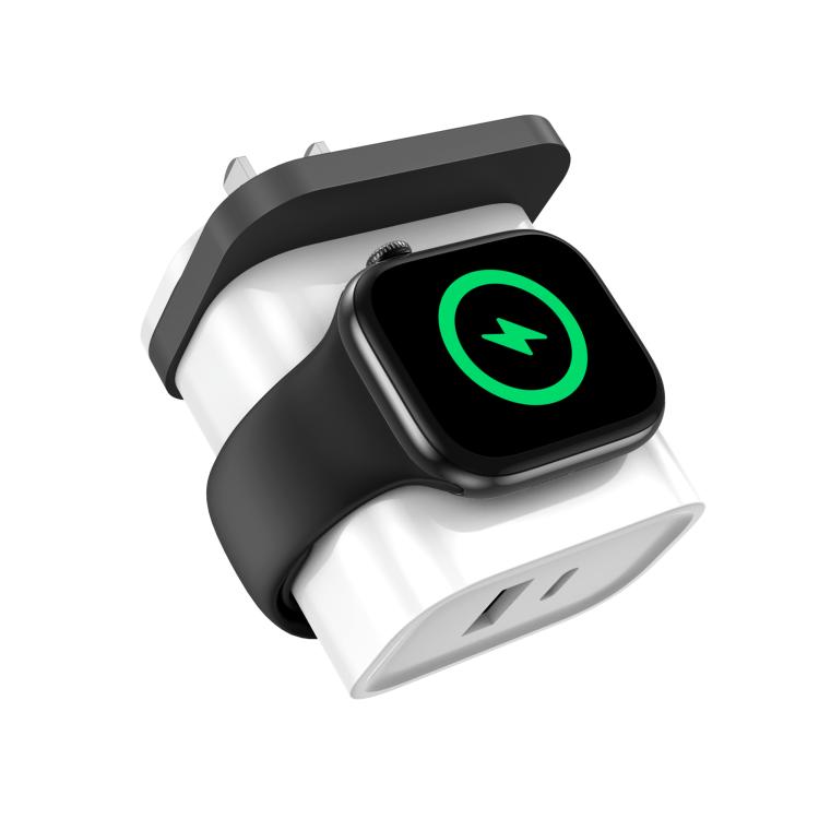 XL-16 Caricabatterie multifunzione 3 in 1 da 20 W USB + Type-C per Apple Watch con funzione di ricarica wireless, spina: spina USA