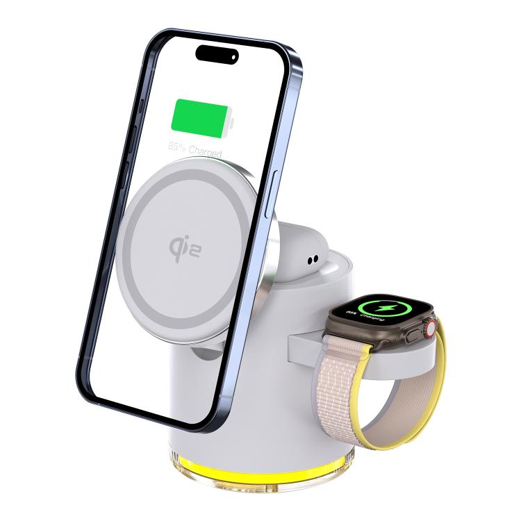 Caricabatterie wireless magnetico pieghevole multifunzione 4 in 1 C16 da 25 W