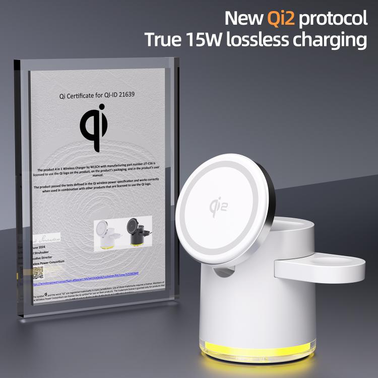 Caricabatterie wireless magnetico pieghevole multifunzione 4 in 1 C16 da 25 W