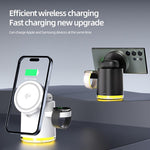 Caricabatterie wireless magnetico pieghevole multifunzione 4 in 1 C16 da 25 W