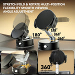 Supporto per telefono da auto A9 pieghevole con morsetto magnetico a vuoto e rotazione a 360 gradi., A9 (Black), A9 (White)