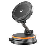 A14 Supporto per telefono con caricabatterie wireless per auto pieghevole e potente supporto magnetico a vuoto., A14 (Black), A14 (Orange)