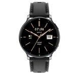 HT39 Smartwatch sportivo ultrasottile da 1,32 pollici con supporto per chiamate Bluetooth, monitoraggio della frequenza cardiaca, della pressione sanguigna e del sonno., Black, Pale Gold
