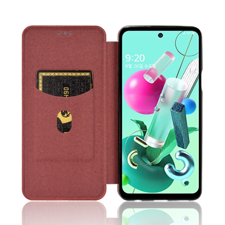 Struttura in fibra di carbonio Flip orizzontale magnetico Custodia in pelle TPU + PC + PU con slot per schede, For LG Q92 5G, For OPPO F17 / A73 (2020), For OPPO Realme Narzo 20 / Realme C12, For Alcatel 1SE 2020
