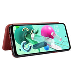 Struttura in fibra di carbonio Flip orizzontale magnetico Custodia in pelle TPU + PC + PU con slot per schede, For LG Q92 5G, For OPPO F17 / A73 (2020), For OPPO Realme Narzo 20 / Realme C12, For Alcatel 1SE 2020
