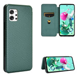 Struttura in fibra di carbonio Flip orizzontale magnetico Custodia in pelle TPU + PC + PU con slot per schede, For LG Q92 5G, For OPPO F17 / A73 (2020), For OPPO Realme Narzo 20 / Realme C12, For Alcatel 1SE 2020