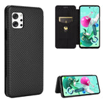 Struttura in fibra di carbonio Flip orizzontale magnetico Custodia in pelle TPU + PC + PU con slot per schede, For LG Q92 5G, For OPPO F17 / A73 (2020), For OPPO Realme Narzo 20 / Realme C12, For Alcatel 1SE 2020