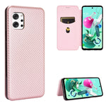 Struttura in fibra di carbonio Flip orizzontale magnetico Custodia in pelle TPU + PC + PU con slot per schede, For LG Q92 5G, For OPPO F17 / A73 (2020), For OPPO Realme Narzo 20 / Realme C12, For Alcatel 1SE 2020