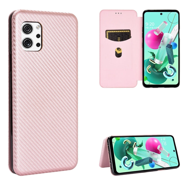 Struttura in fibra di carbonio Flip orizzontale magnetico Custodia in pelle TPU + PC + PU con slot per schede, For LG Q92 5G, For OPPO F17 / A73 (2020), For OPPO Realme Narzo 20 / Realme C12, For Alcatel 1SE 2020