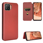 Struttura in fibra di carbonio Flip orizzontale magnetico Custodia in pelle TPU + PC + PU con slot per schede, For LG Q92 5G, For OPPO F17 / A73 (2020), For OPPO Realme Narzo 20 / Realme C12, For Alcatel 1SE 2020