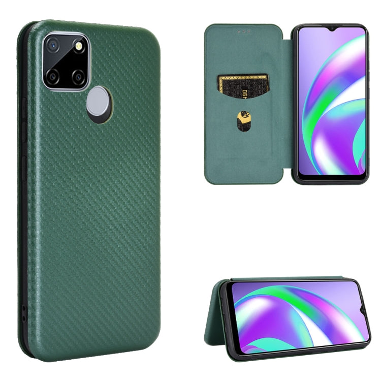 Struttura in fibra di carbonio Flip orizzontale magnetico Custodia in pelle TPU + PC + PU con slot per schede, For LG Q92 5G, For OPPO F17 / A73 (2020), For OPPO Realme Narzo 20 / Realme C12, For Alcatel 1SE 2020