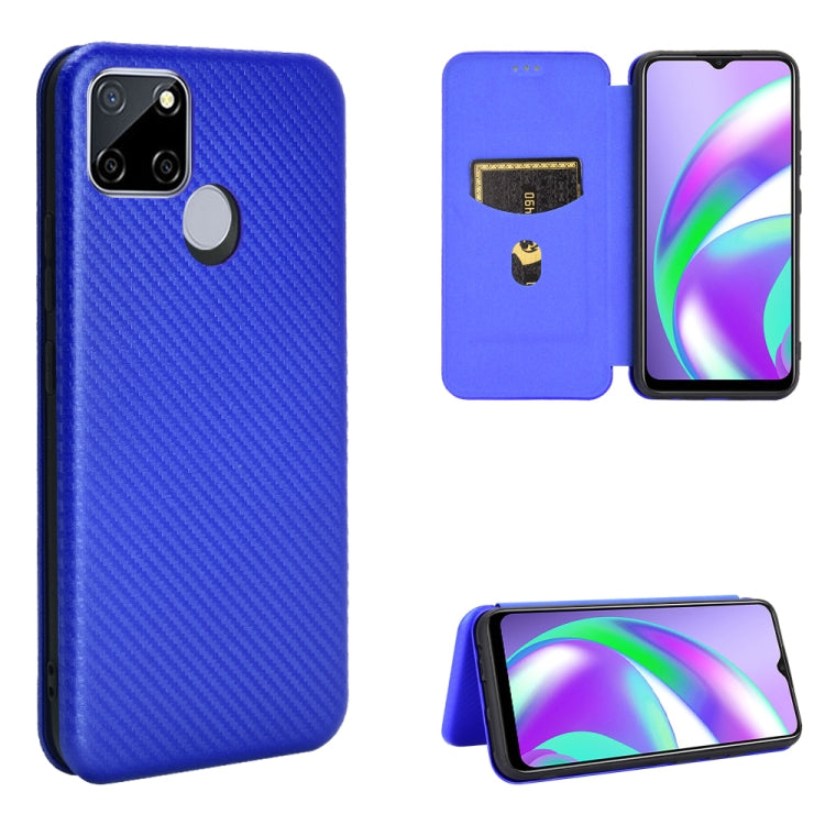 Struttura in fibra di carbonio Flip orizzontale magnetico Custodia in pelle TPU + PC + PU con slot per schede, For LG Q92 5G, For OPPO F17 / A73 (2020), For OPPO Realme Narzo 20 / Realme C12, For Alcatel 1SE 2020