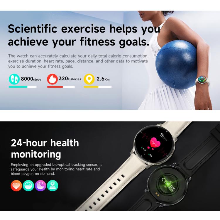 HT39 Smartwatch sportivo ultrasottile da 1,32 pollici con supporto per chiamate Bluetooth, monitoraggio della frequenza cardiaca, della pressione sanguigna e del sonno., Black, Pale Gold
