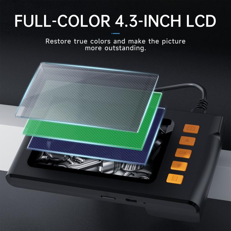 Endoscopio P210 HD da 4,3 pollici con schermo, 8mm Single Lens / 2m, 8mm Single Lens / 5m, 8mm Single Lens / 10m, 5.5mm Single Lens / 2m, 5.5mm Single Lens / 5m, 5.5mm Single Lens / 10m, 8mm Dual Lens / 2m, 8mm Dual Lens / 5m, 8mm Dual Lens / 10m