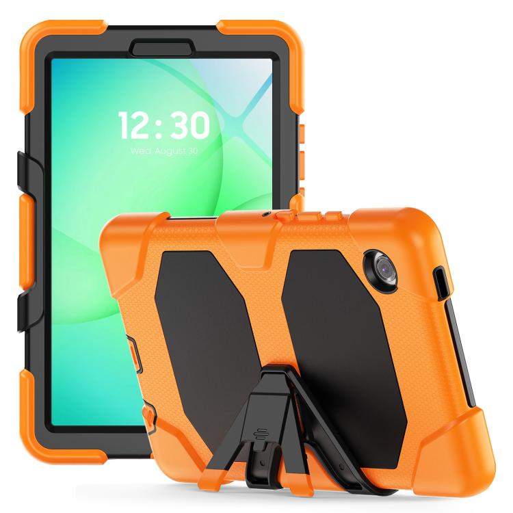 Custodia ibrida in silicone colorato per tablet PC con supporto a V e pellicola protettiva, For Samsung Galaxy A11+ / A9+, For Samsung Galaxy A11 / A9