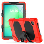 Custodia ibrida in silicone colorato per tablet PC con supporto a V e pellicola protettiva, For Samsung Galaxy A11+ / A9+, For Samsung Galaxy A11 / A9