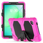 Custodia ibrida in silicone colorato per tablet PC con supporto a V e pellicola protettiva, For Samsung Galaxy A11+ / A9+, For Samsung Galaxy A11 / A9