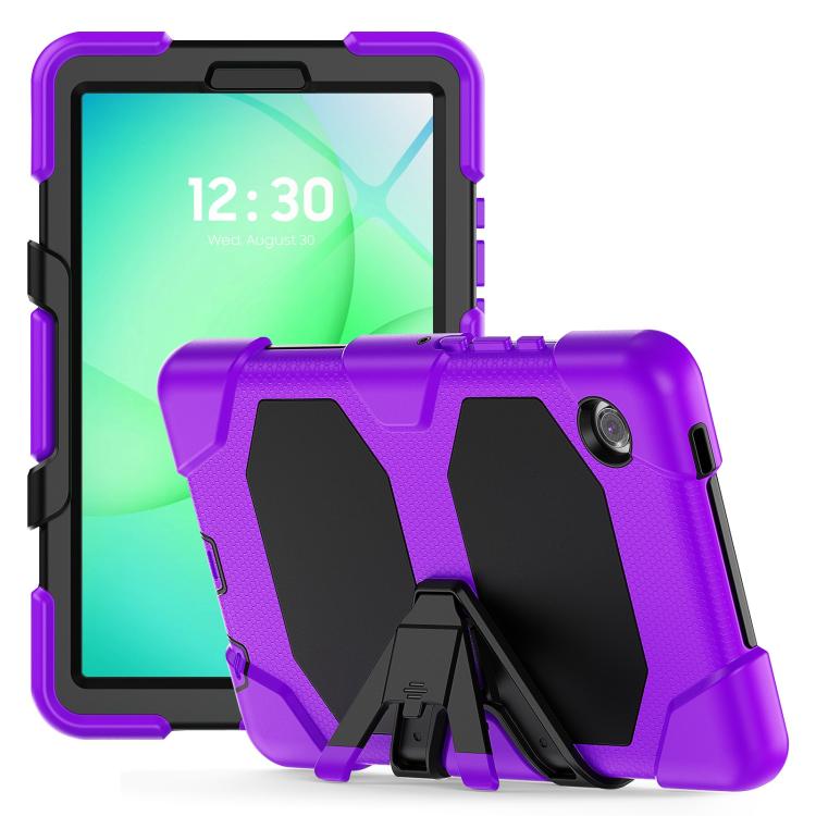 Custodia ibrida in silicone colorato per tablet PC con supporto a V e pellicola protettiva, For Samsung Galaxy A11+ / A9+, For Samsung Galaxy A11 / A9