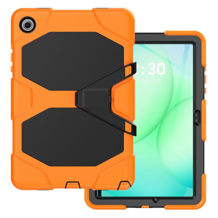 Custodia ibrida in silicone colorato per tablet PC con supporto a V e pellicola protettiva, For Samsung Galaxy A11+ / A9+, For Samsung Galaxy A11 / A9