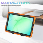Custodia ibrida in silicone colorato per tablet PC con supporto a V e pellicola protettiva, For Samsung Galaxy A11+ / A9+, For Samsung Galaxy A11 / A9