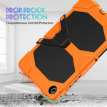 Custodia ibrida in silicone colorato per tablet PC con supporto a V e pellicola protettiva, For Samsung Galaxy A11+ / A9+, For Samsung Galaxy A11 / A9