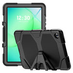 Custodia ibrida in silicone colorato per tablet PC con supporto a V e pellicola protettiva, For Samsung Galaxy A11+ / A9+, For Samsung Galaxy A11 / A9