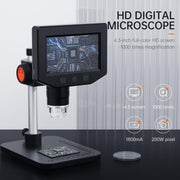 Microscopio HD P220 da 4,3 pollici, 200 W, pixel 1000x