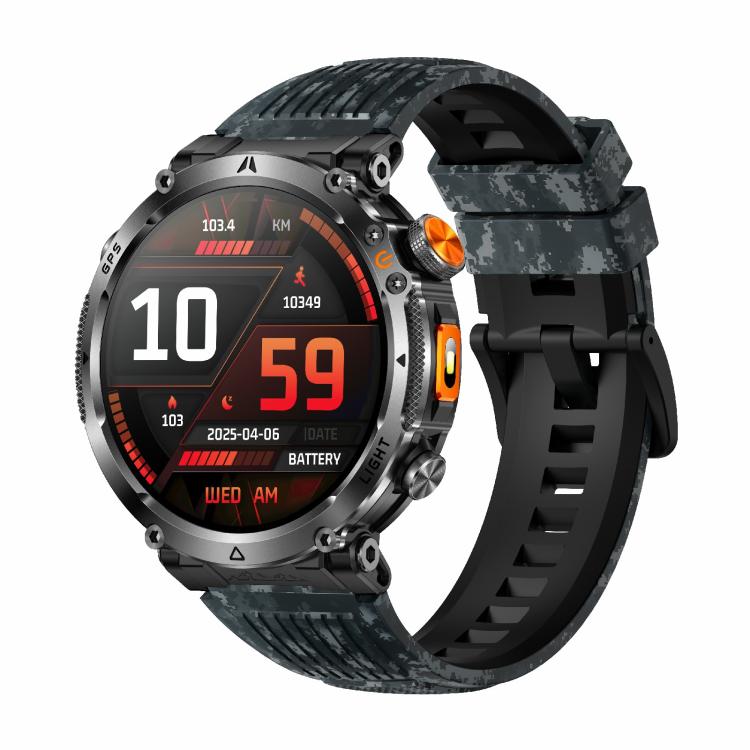Smartwatch sportivo GPS HT42 da 1,7 pollici con supporto per chiamate Bluetooth, monitoraggio della frequenza cardiaca e del sonno.