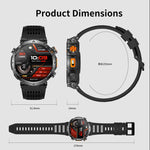 Smartwatch sportivo GPS HT42 da 1,7 pollici con supporto per chiamate Bluetooth, monitoraggio della frequenza cardiaca e del sonno.