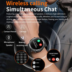Smartwatch sportivo GPS HT42 da 1,7 pollici con supporto per chiamate Bluetooth, monitoraggio della frequenza cardiaca e del sonno.