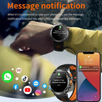Smartwatch sportivo GPS HT42 da 1,7 pollici con supporto per chiamate Bluetooth, monitoraggio della frequenza cardiaca e del sonno.