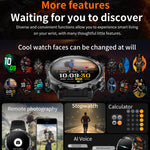Smartwatch sportivo GPS HT42 da 1,7 pollici con supporto per chiamate Bluetooth, monitoraggio della frequenza cardiaca e del sonno.