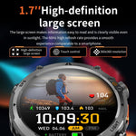 Smartwatch sportivo GPS HT42 da 1,7 pollici con supporto per chiamate Bluetooth, monitoraggio della frequenza cardiaca e del sonno.