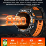 Smartwatch sportivo GPS HT42 da 1,7 pollici con supporto per chiamate Bluetooth, monitoraggio della frequenza cardiaca e del sonno.