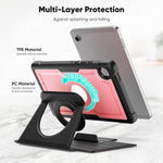 Custodia in pelle con supporto magnetico girevole a nido d'ape per tablet smart, For Samsung Galaxy Tab A11+ / A9+, For Samsung Galaxy Tab A11 / A9
