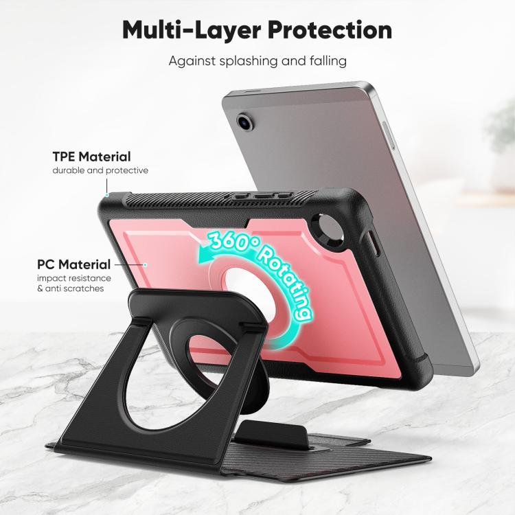 Custodia in pelle con supporto magnetico girevole a nido d'ape per tablet smart, For Samsung Galaxy Tab A11+ / A9+, For Samsung Galaxy Tab A11 / A9