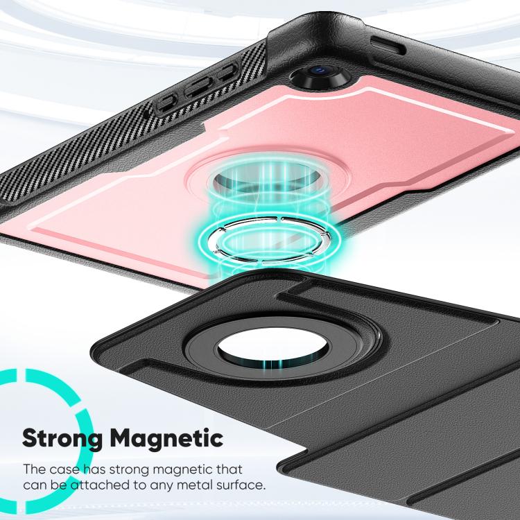 Custodia in pelle con supporto magnetico girevole a nido d'ape per tablet smart, For Samsung Galaxy Tab A11+ / A9+, For Samsung Galaxy Tab A11 / A9
