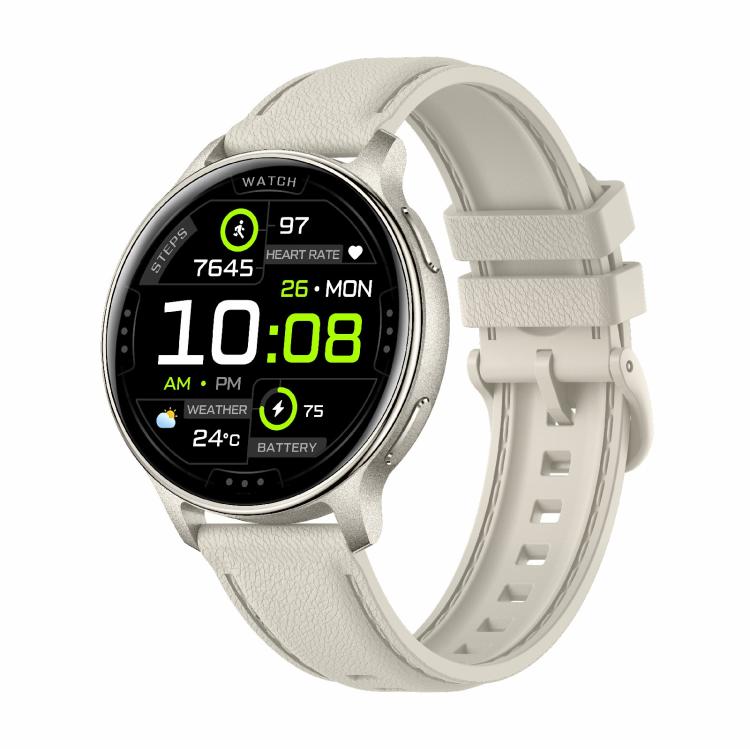 Smartwatch sportivo ultrasottile HT43 da 1,32 pollici con GPS, supporta chiamate Bluetooth, monitoraggio della frequenza cardiaca e del sonno.