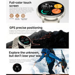 Smartwatch sportivo ultrasottile HT43 da 1,32 pollici con GPS, supporta chiamate Bluetooth, monitoraggio della frequenza cardiaca e del sonno.