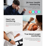 Smartwatch sportivo ultrasottile HT43 da 1,32 pollici con GPS, supporta chiamate Bluetooth, monitoraggio della frequenza cardiaca e del sonno.