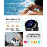 Smartwatch sportivo ultrasottile HT43 da 1,32 pollici con GPS, supporta chiamate Bluetooth, monitoraggio della frequenza cardiaca e del sonno.
