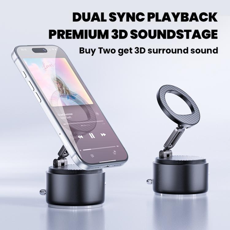 Supporto magnetico multifunzionale per telefono A5 con altoparlante Bluetooth, A5 (Black), A5 (Dark Blue)