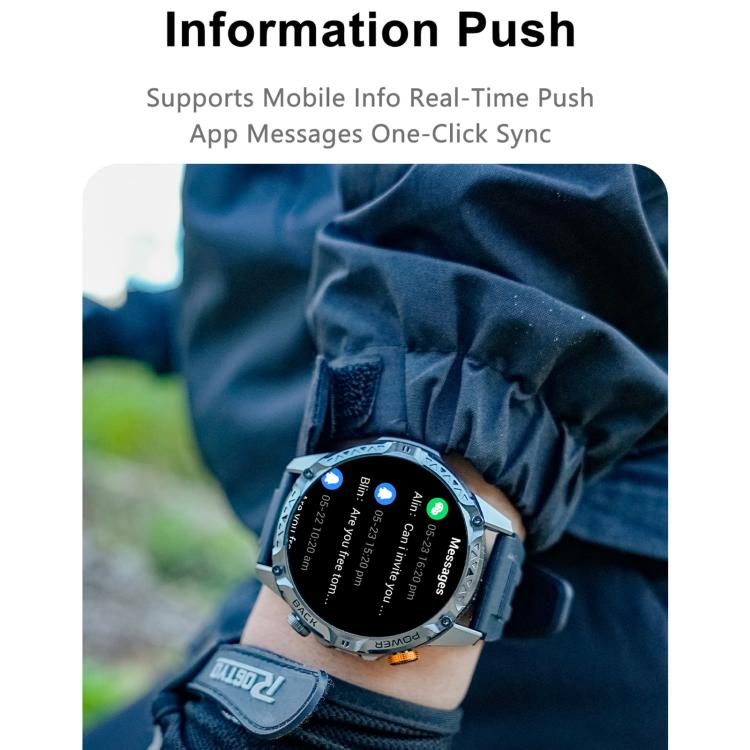 Smartwatch sportivo YK16 da 1,7 pollici con supporto per il monitoraggio della frequenza cardiaca e del sonno.