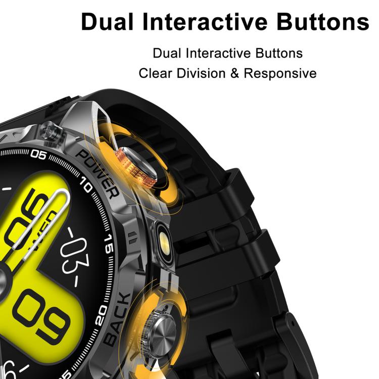 Smartwatch sportivo YK16 da 1,7 pollici con supporto per il monitoraggio della frequenza cardiaca e del sonno.