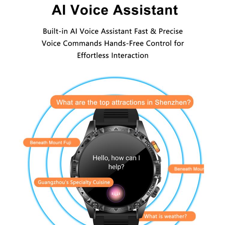 Smartwatch sportivo YK16 da 1,7 pollici con supporto per il monitoraggio della frequenza cardiaca e del sonno.
