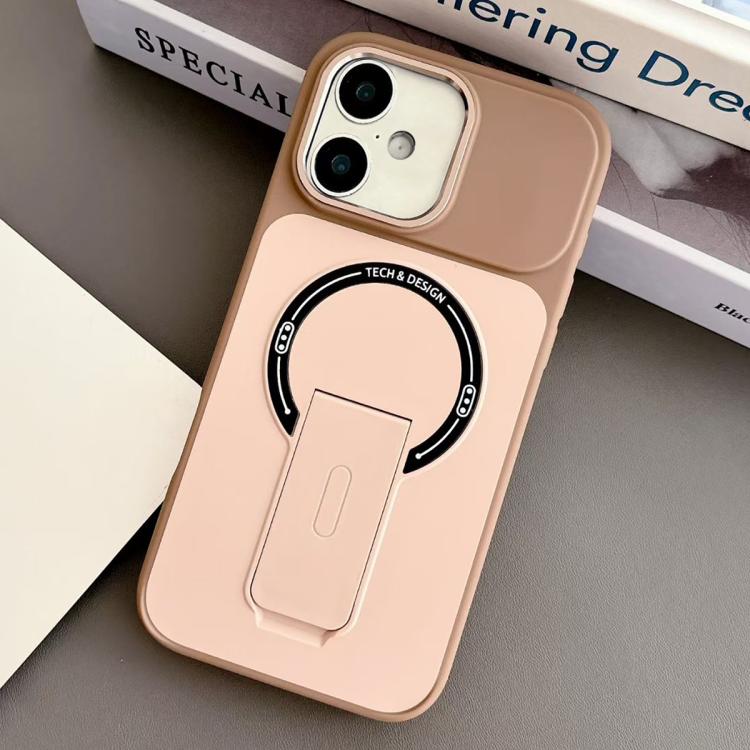 Custodia magnetica ibrida in TPU e PC con supporto, effetto pelle., For iPhone 16 Pro, For iPhone 16, For iPhone 15 Pro Max, For iPhone 15 Pro