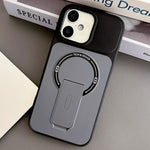 Custodia magnetica ibrida in TPU e PC con supporto, effetto pelle., For iPhone 16 Pro, For iPhone 16, For iPhone 15 Pro Max, For iPhone 15 Pro